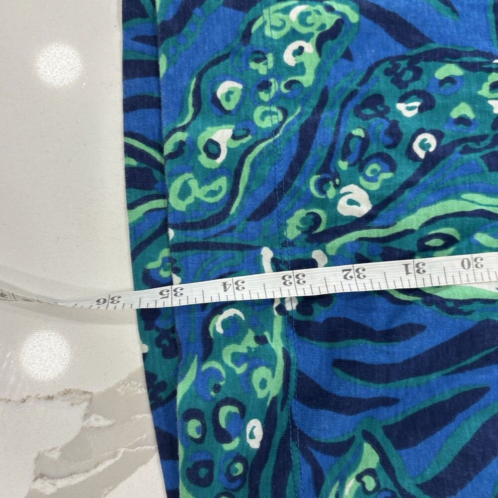 Lilly Pulitzer Dress Size XL Elianna Cotton T-Shirt Indigo Breeze Shady Gators - Picture 7 of 8